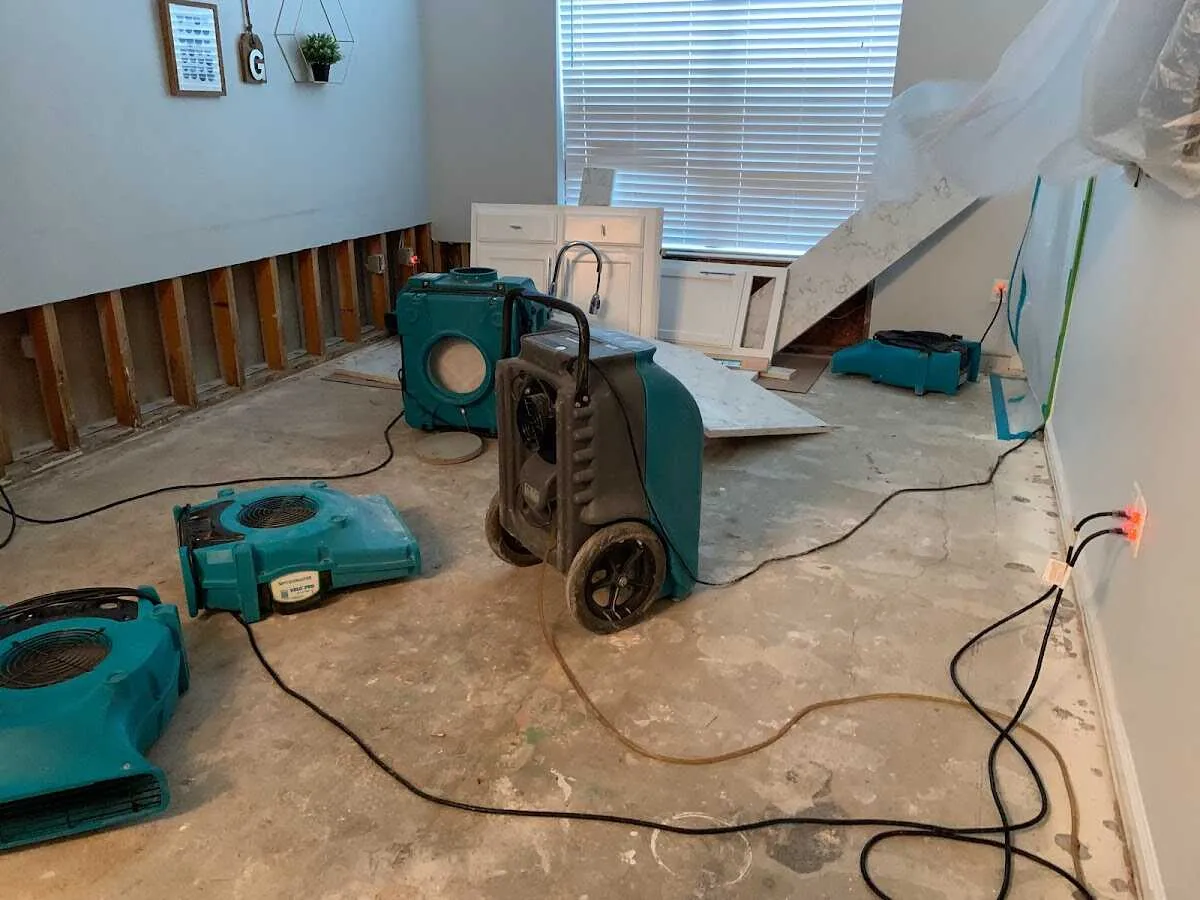 Dehumidifier in flood-cut room for Water Extraction & Removal in Nashville